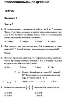 Пропорциональное деление
