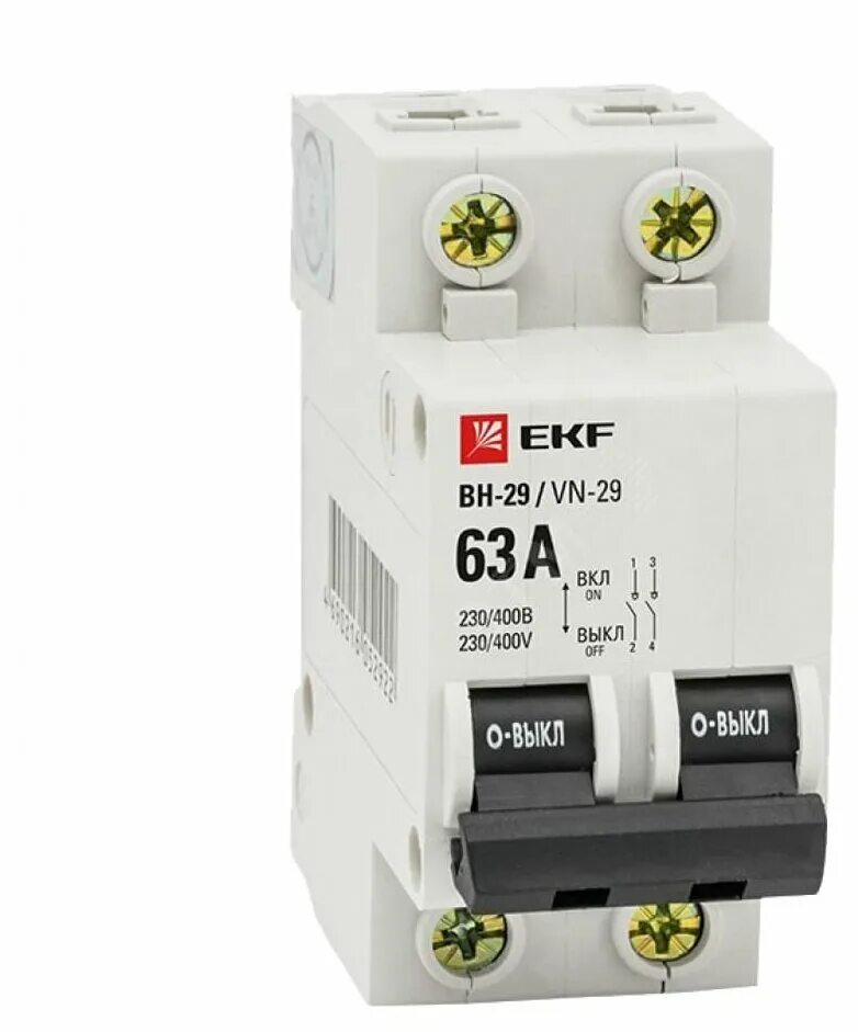 Автомат двухполюсный 40а. Автоматический выключатель EKF Basic mcb4729-1-06c, 1p 6а (c) 4,5ка ва 47-29. Выключатель нагрузки 2p 63а Вн-29 EKF Basic. EKF mcb4729-2-16c. EKF Basic 47-29.