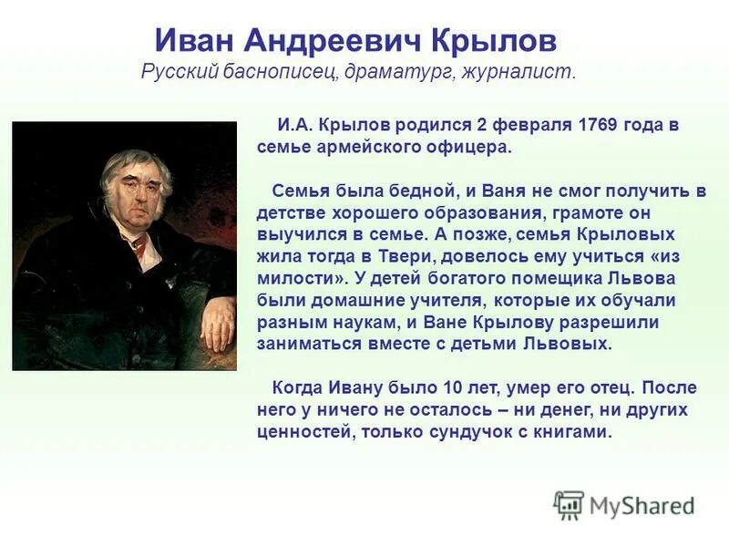 Годы жизни крылова. Иван Андреевич Крылов баснописец родился. Крылов Иван Андреевич место рождения. Где родился Иван Крылов.