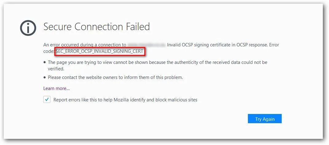 Кнопка Error failed. OCSP stapling nginx. Код ошибки: sec_Error_expired_Certificate. Код ошибки no sources.