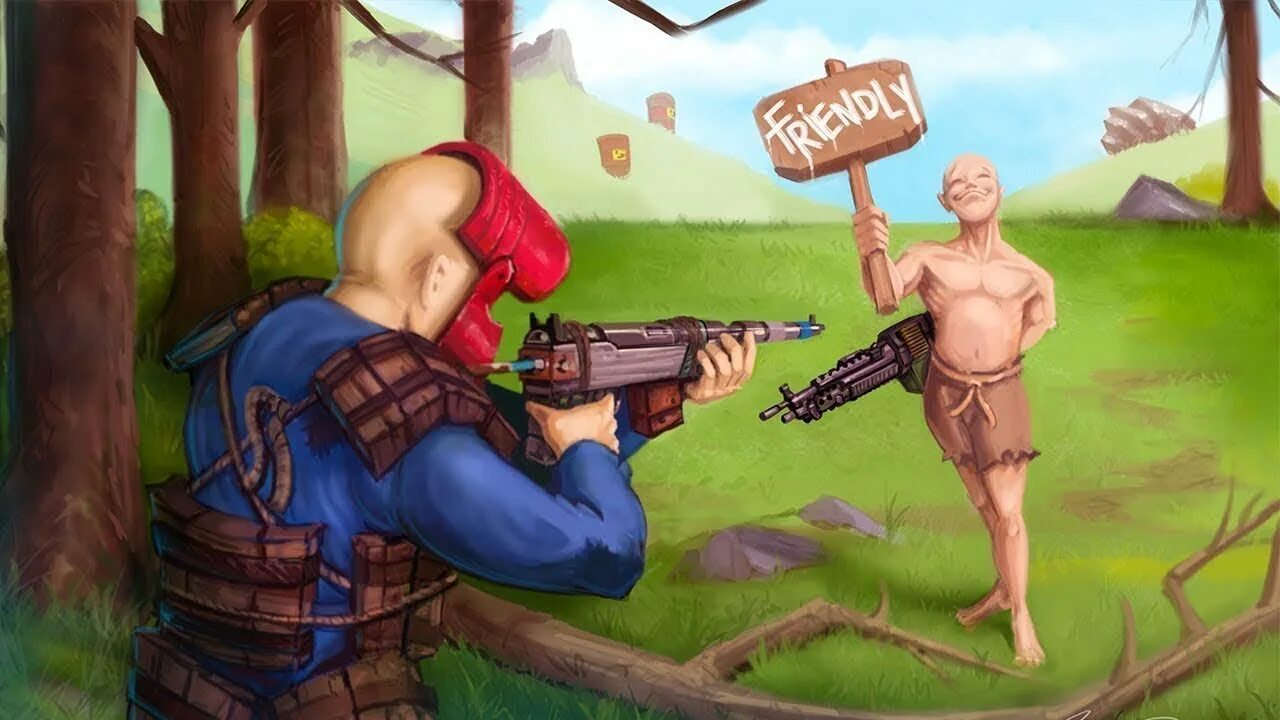 Rust bytes. Раст угарные картинки. раст арт. арты по игре rust. rust персонаж.