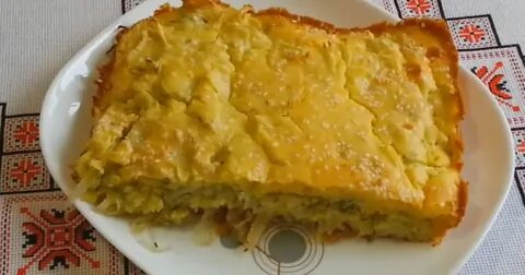 Пирог с капустой без кефира