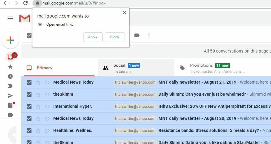 Gmail почта по умолчанию