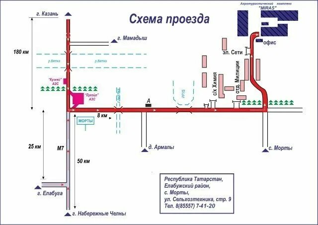 Карта маршрутов челны