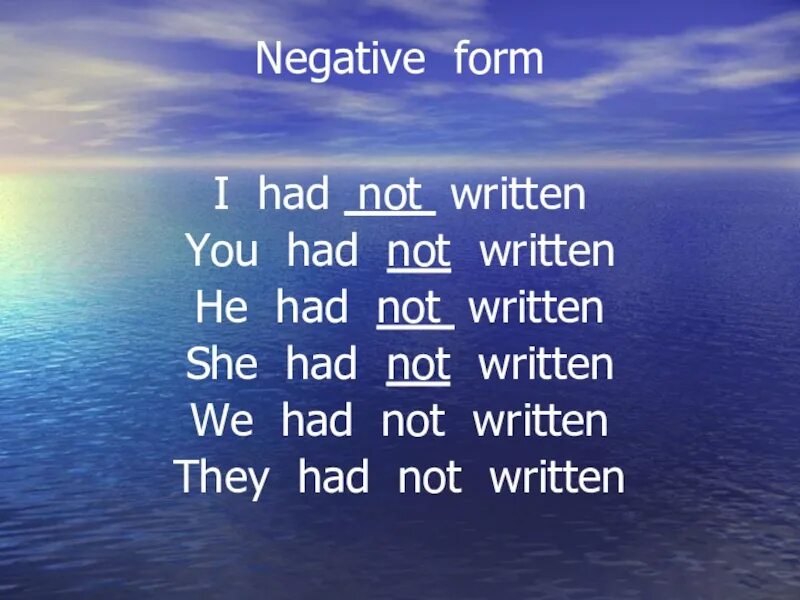 Like negative form. Have not. Have not has not. Negative form of i am not.