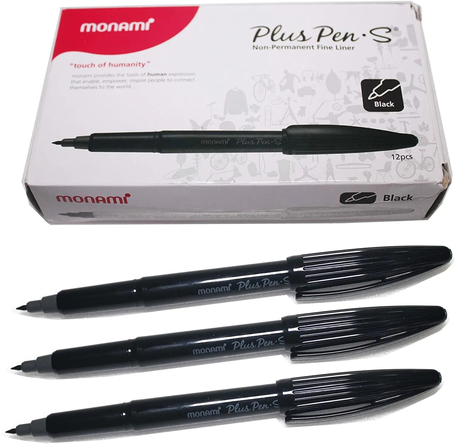 Pens plus. Monami Plus Pen. Ручка Monami 153. Ball Pen Monami 153. Черные ручки Monami.