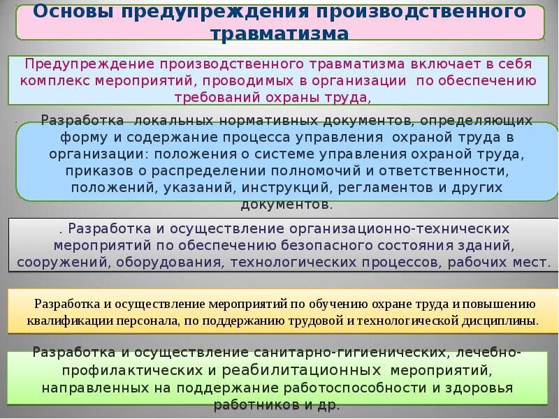 Меры по предупреждению несчастных случаев на производстве. Профилактика производственного травматизма. Меры предупреждения производственного травматизма. Мероприятия по предотвращению травматизма на производстве. Принимаемые меры по предотвращению несчастных случаев