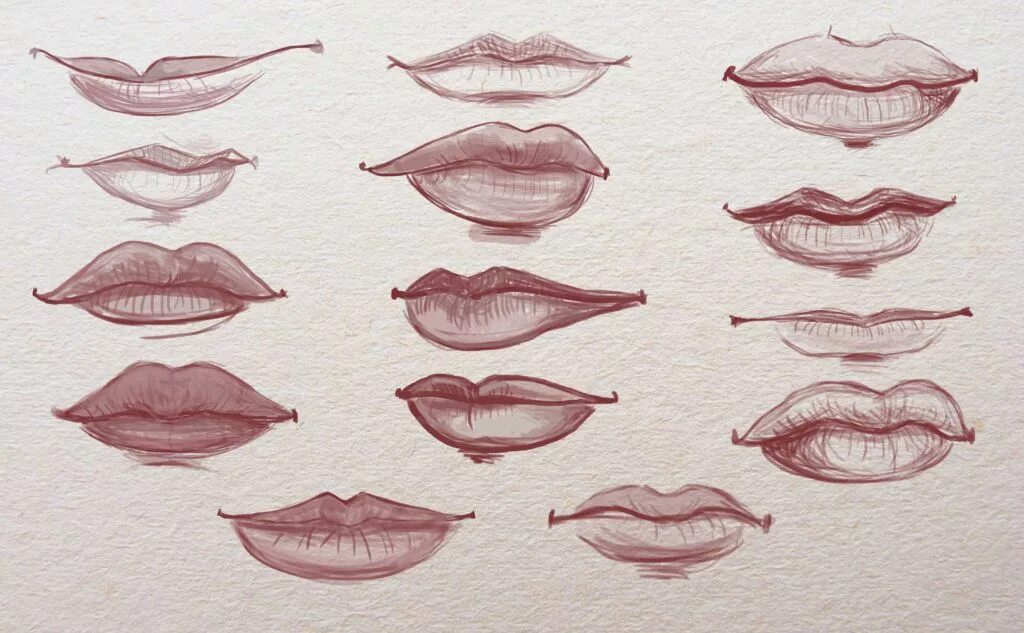 Губы поэтапно для начинающих. Губы рисунок. Карандаш для губ. Губы для рисования. Формы губ для рисования.