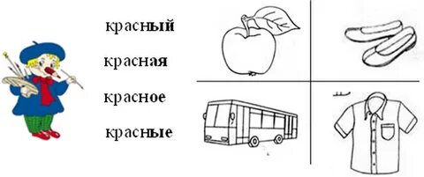 Согласование прилагательных с существительными упражнения