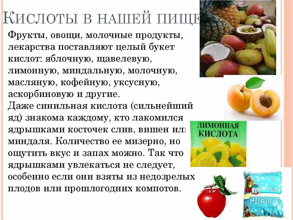 Кислотно содержащие кислоты