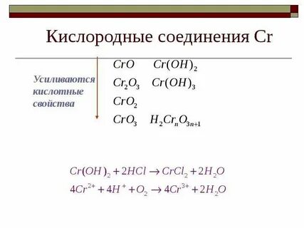Важнейшие соединения кислорода