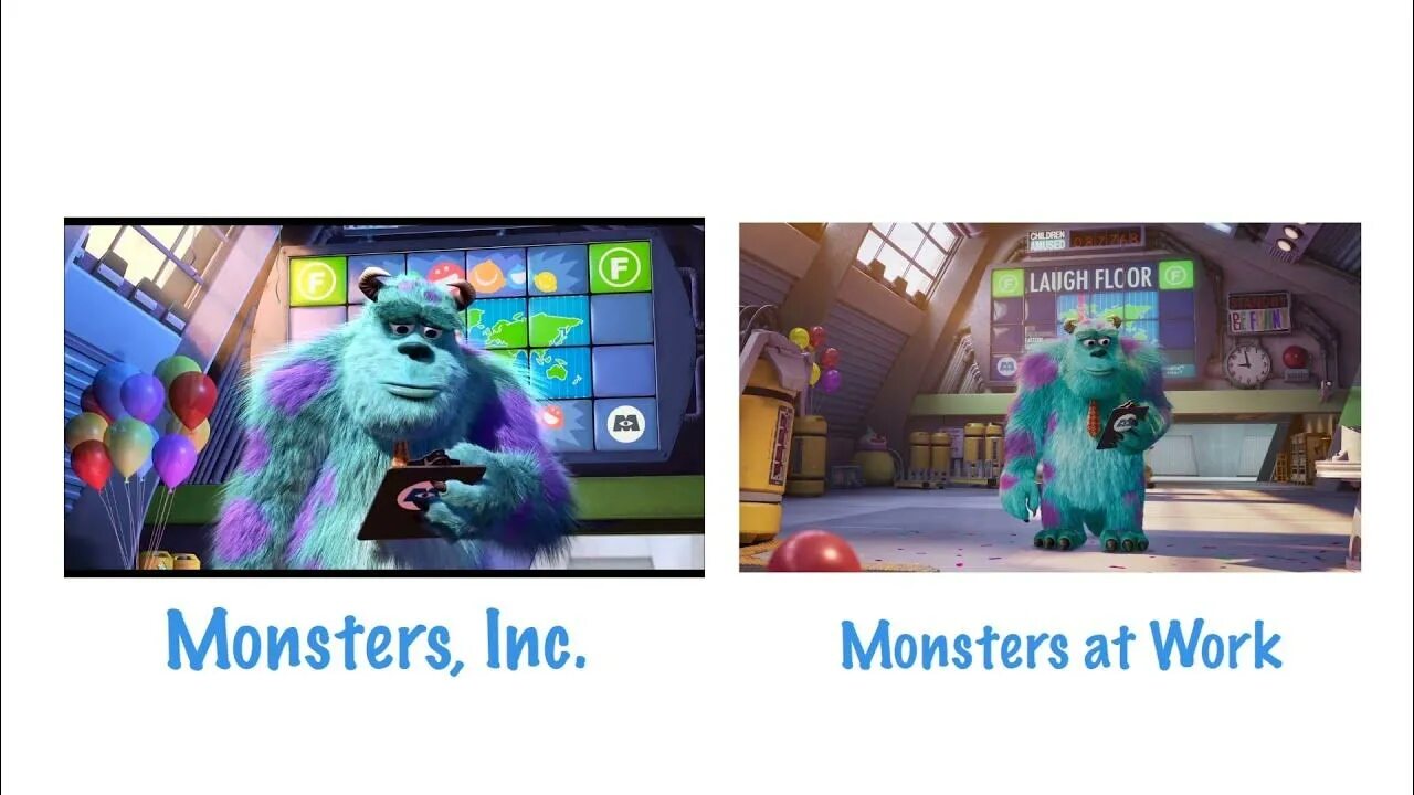 Корпорация монстров. Салли монстр. Monster inc ending. Monster inc ending. Monsters inc 2001.