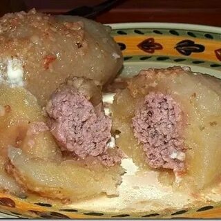 Цеппелины из картофеля с фаршем
