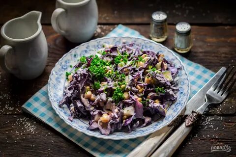 Салат с краснокочанной капустой рецепт с майонезом