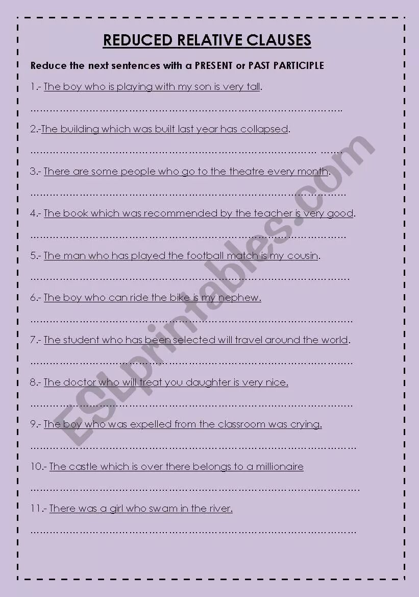 Relative clause pdf. Reduced relative clauses. reducing relative clauses. reduced relative clauses exercises. relative pronouns; reduced relative clauses.