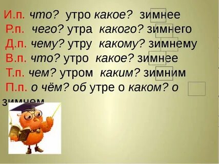 Зимнего утра какой падеж