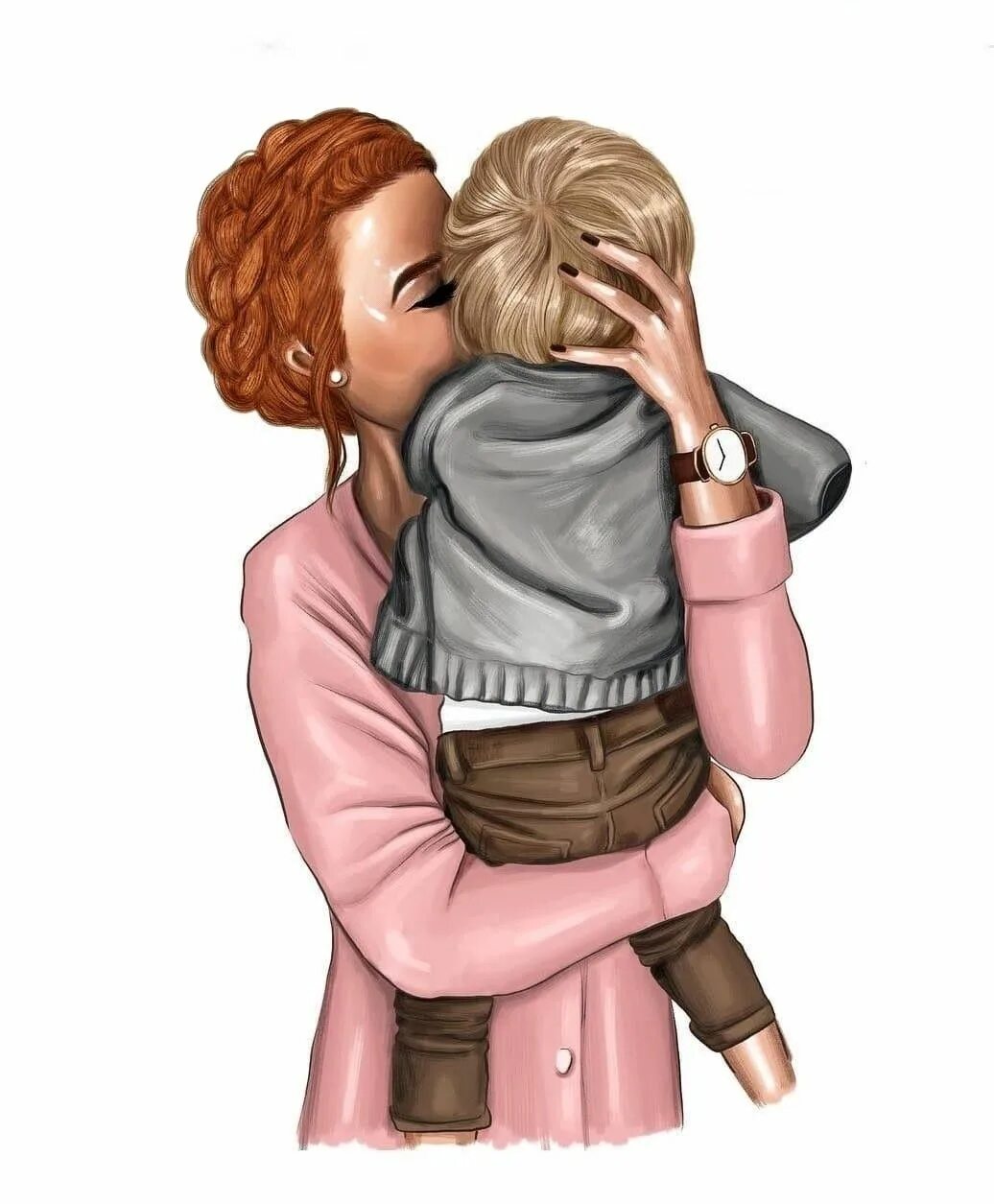 Мама обнимает ребенка арт. Мать арт объятия. Мать с ребёнком на руках арт.