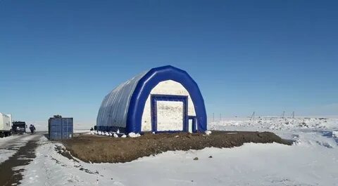 Надувной ангар для ремонта техники