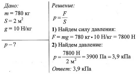 Чему равно давление производимое