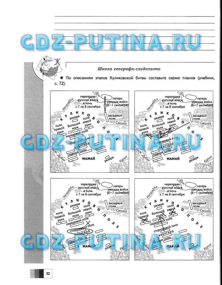 География 6 класс страница 87. Дневник географа следопыта 6 класс Летягин. Рабочая тетрадь по географии 6 класс Летягин. План Куликовской битвы 6 класс география Летягин.