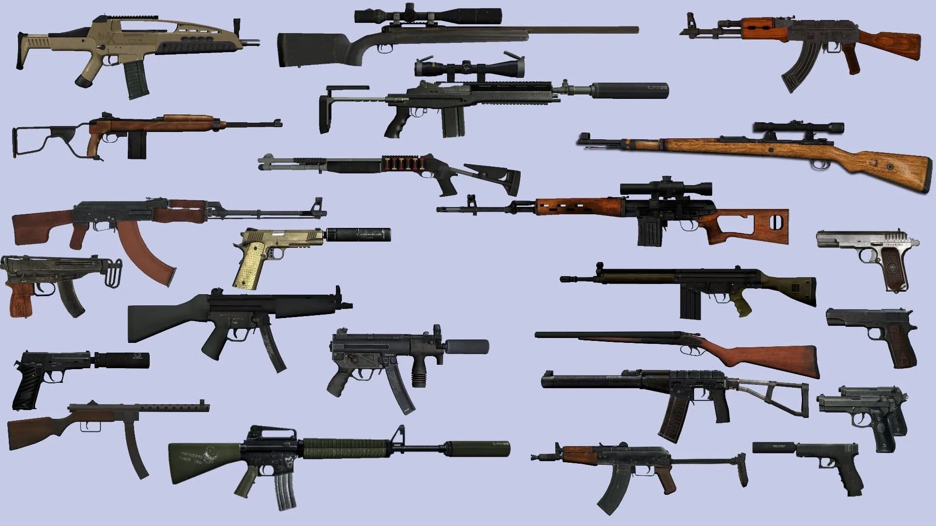 Контр страйк 1.6 оружие по номерам. Оружие из контр страйк. CS 1.6 оружие террористов. Контр страйк 4 4 оружие.