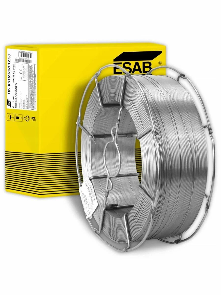 ESAB ok ARISTOROD 12.50. Сварочная проволока 50,3/2,4. Проволока сварочная co2 ok 12.50 ESAB. Проволока сварочная ok ARISTOROD 12.50 D=1.2 мм [ESAB] 18 кг Китай.