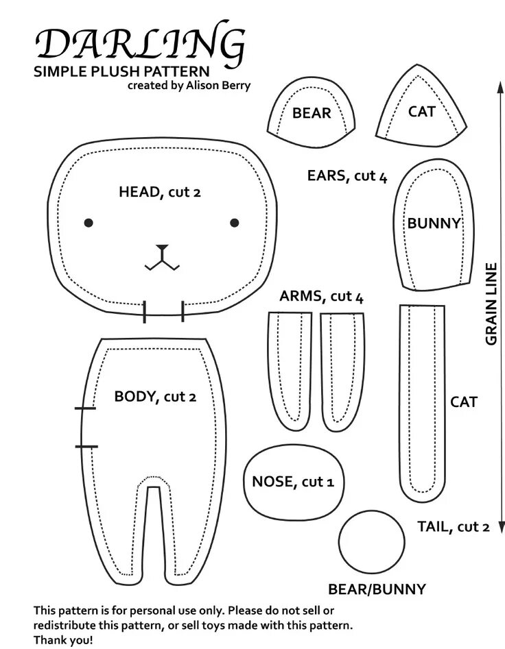 PDF Llama (Alpaca) Sewing Pattern & Tutorial - DIY Animal Rag Doll, Soft / Stuff