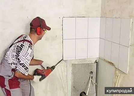 Как демонтировать плитку со стены