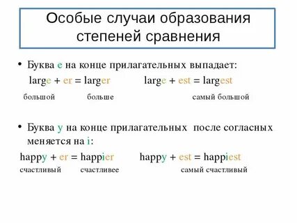 Degrees of comparison wordwall 4