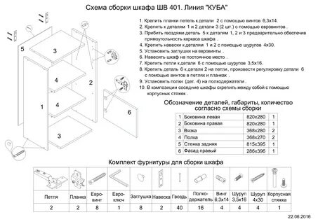 Как собрать кухню схема