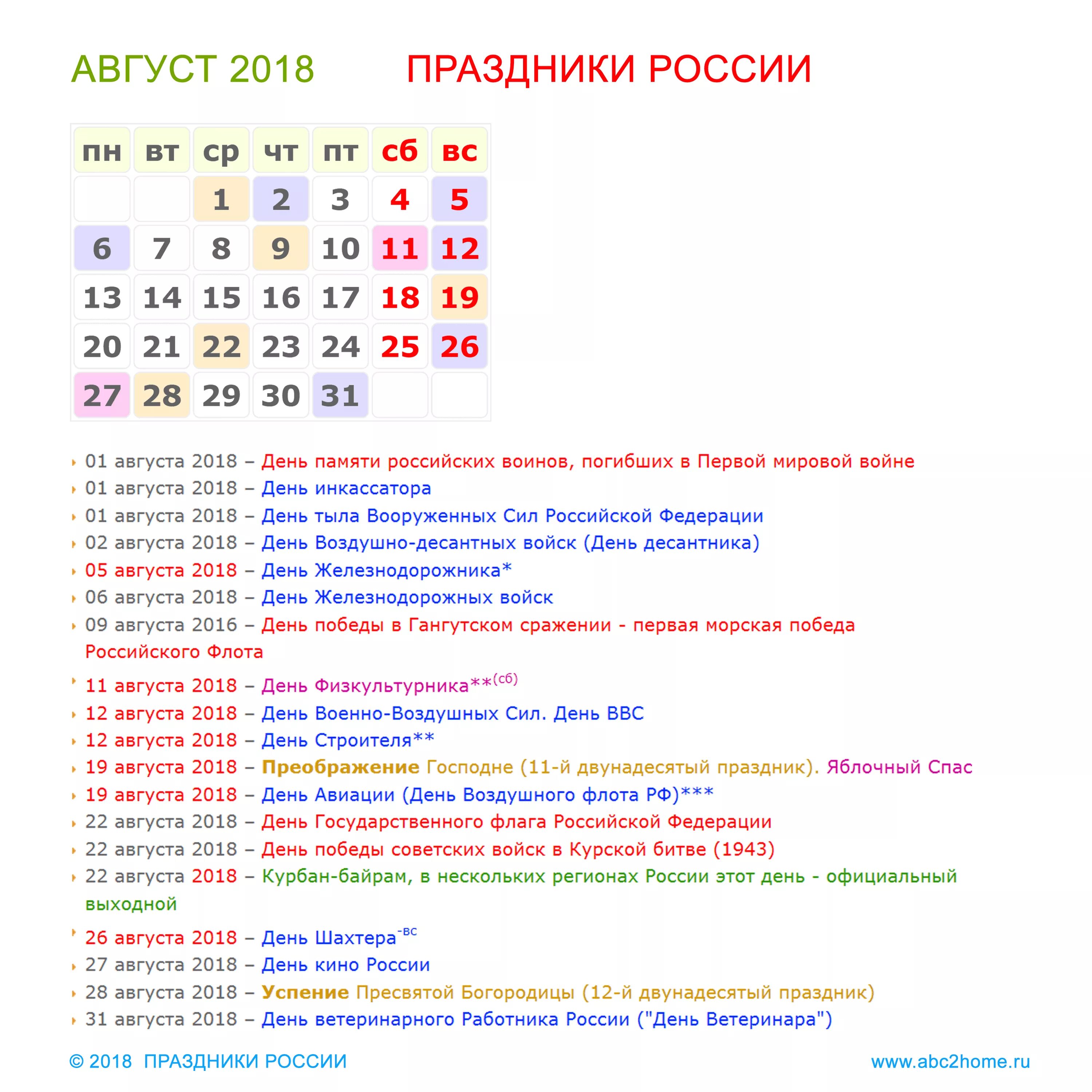 Изменения в августе 2018. Праздники России. Праздники в августе. Какой завтра праздник. Ближайшие праздники в России.