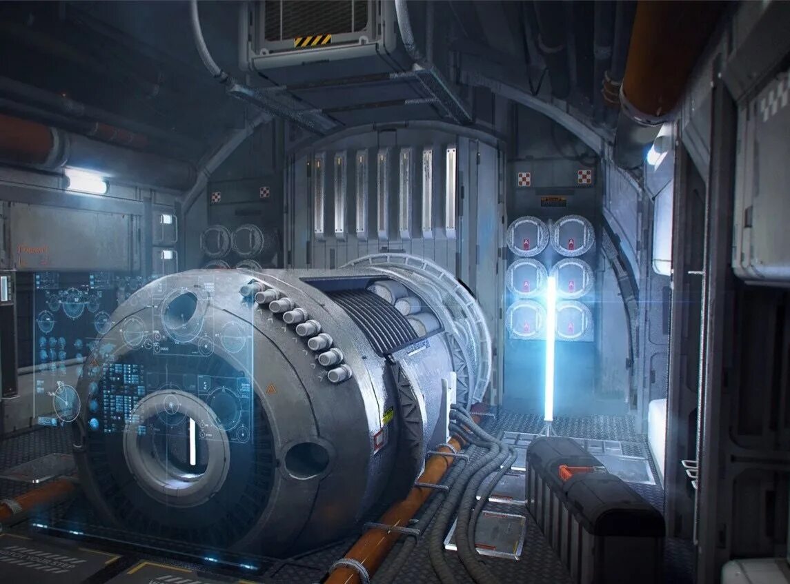 Star citizen корабли изнутри. Sci fi интерьер реакторной. Реактор корабля sci fi. Отсеки космического корабля. Sci fi инженерный отсек.