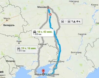 Дорога на симферополь на машине
