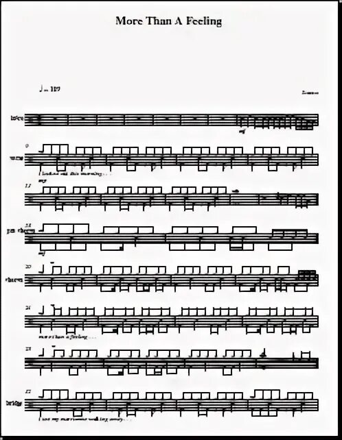 Boston feeling more. More than a feeling Boston Ноты. Happy than ever Drum Ноты. Boston more than a feeling. Knockin on Drum Sheet.