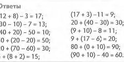 выражения со скобками 2 класс примеры
