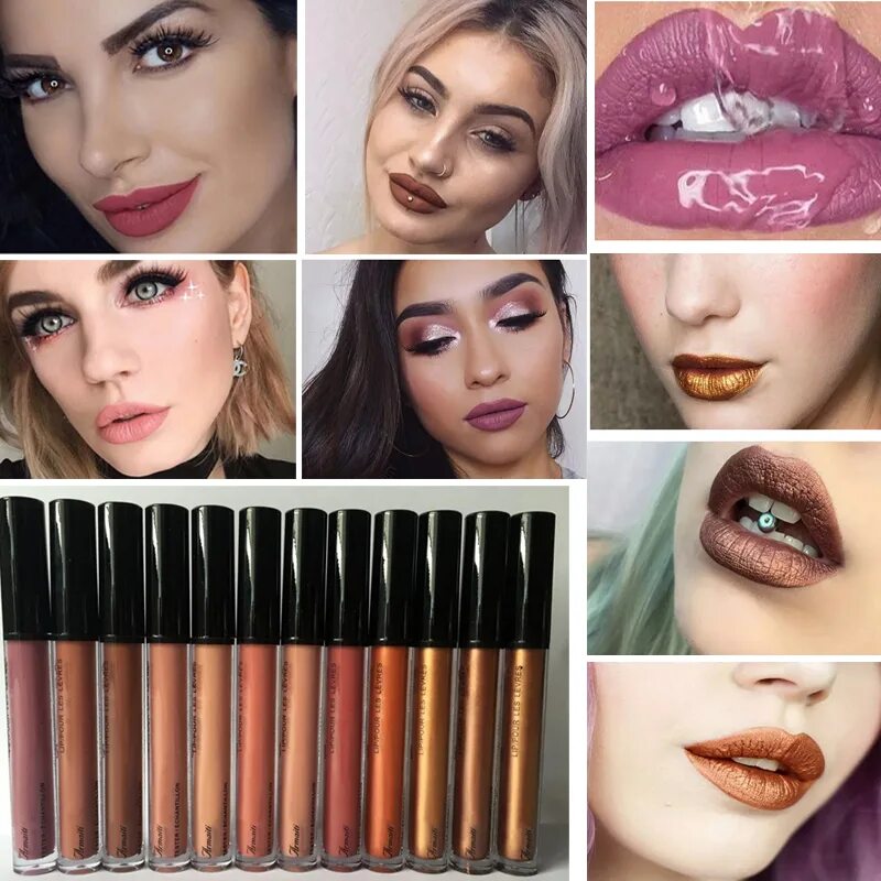 Какая помада в моде. Матовый металлический блеск metals matte metallic lipgloss. коричневая помада матовая. модная матовая помада. модные оттенки губной помады.