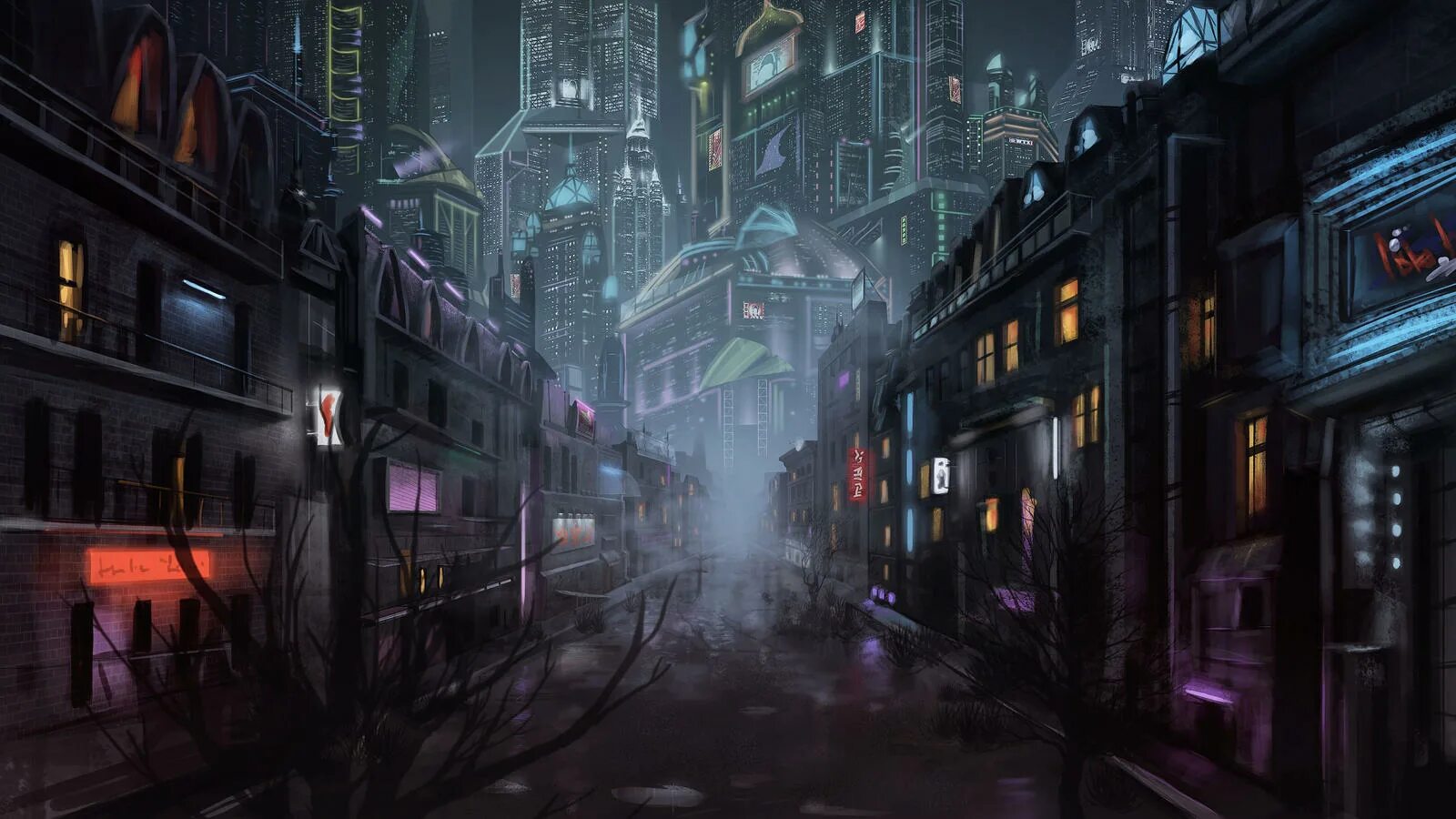 пустые улицы арт. Cyberpunk art город. городской пейзаж будущего. футуристический пейзаж. город арт.