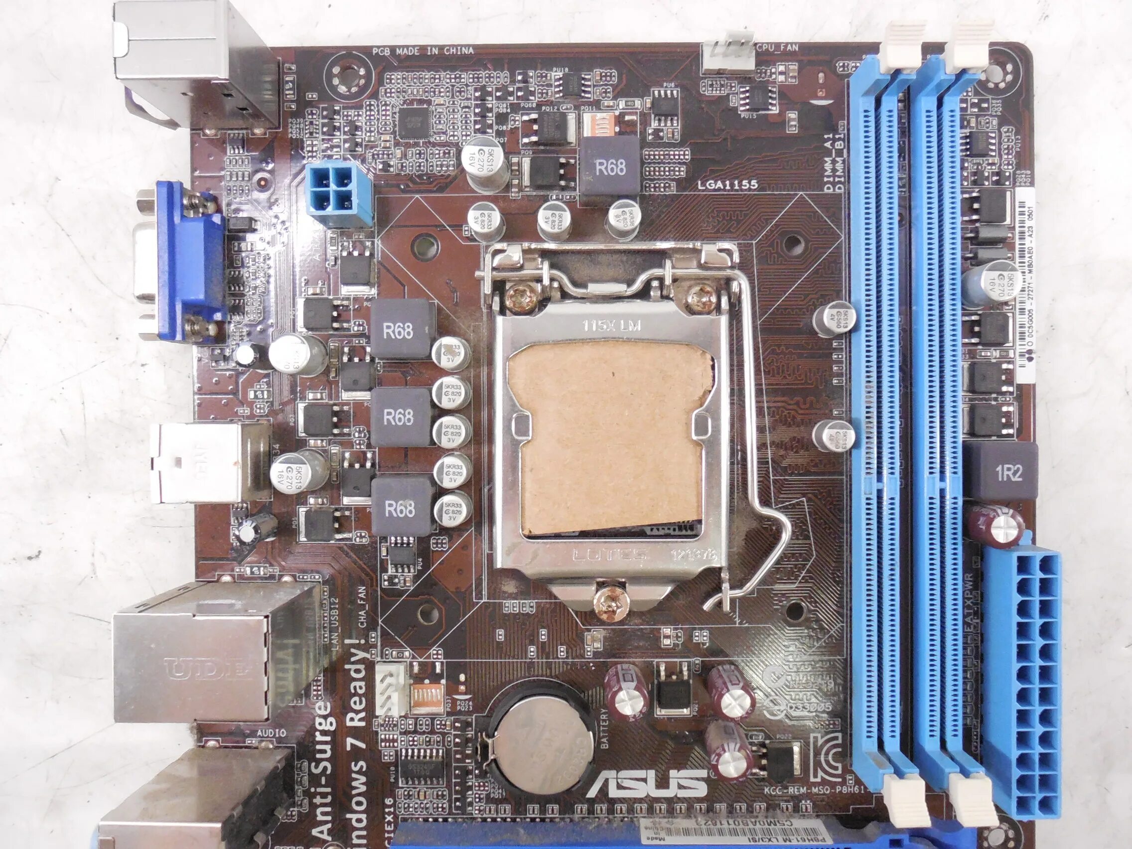 Плата asus p8h61 mx