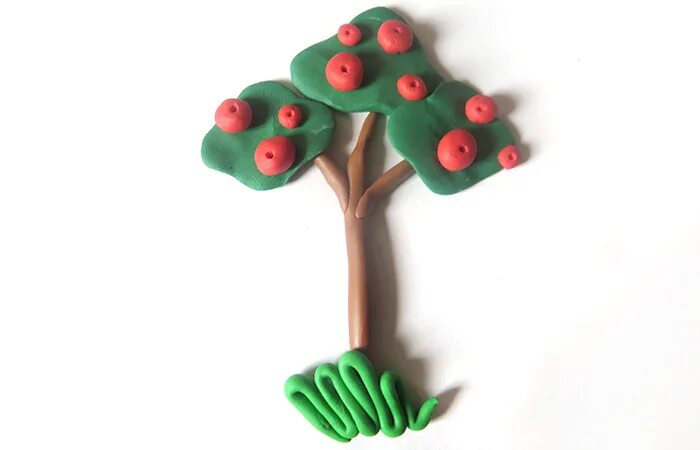 Лепим из пластилина 2. Лепка дерево. Лепка из пластилина для детей. Дерево из пластилина. Лепка из пластилина для малышей дерево.