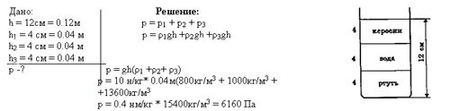 Ртуть воду и машинное масло. Давление воды и давление керосина на дно. Урок физики решение задач давление на дно сосуда. В цилиндрический сосуд налиты ртуть вода и керосин. В цилиндрический сосуд налиты ртуть и вода.