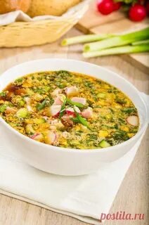 Окрошка с мясом курицы