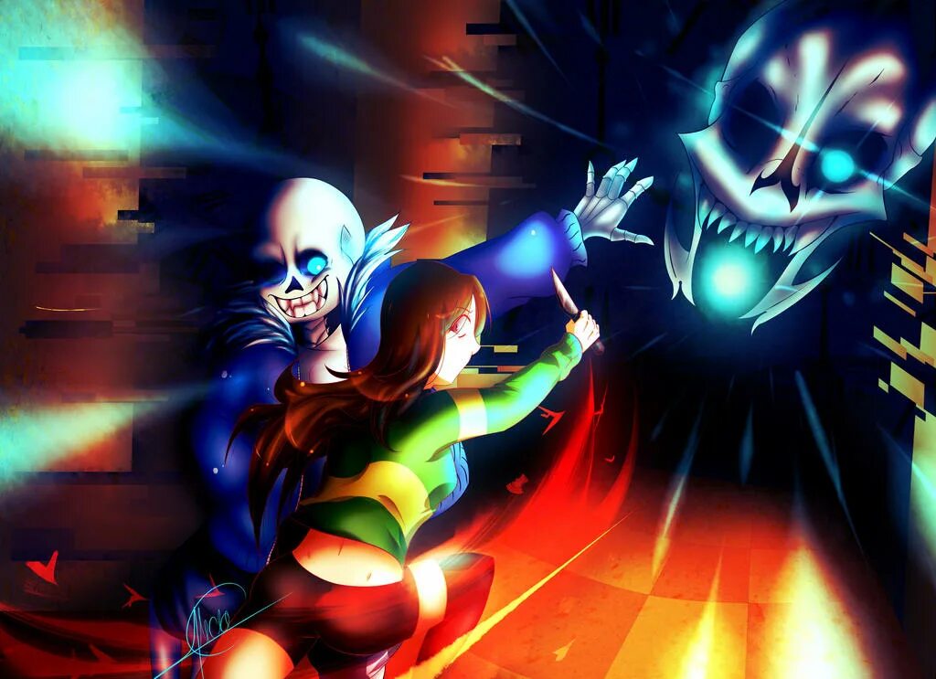 Sans and Chara. Sans vs Chara. Санс меголование. Андертейл Санс против чары. Undertale chara sans