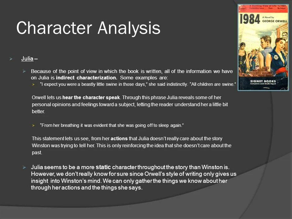 Characterization analysis
