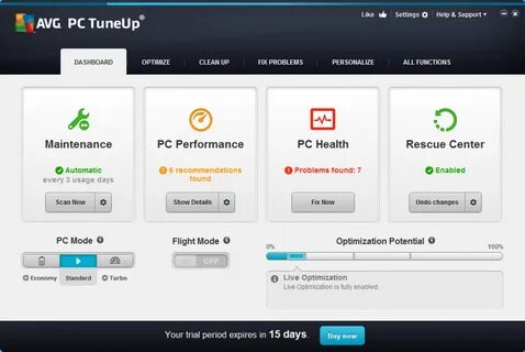 AVG PC TuneUp 23.2.5479 feature.