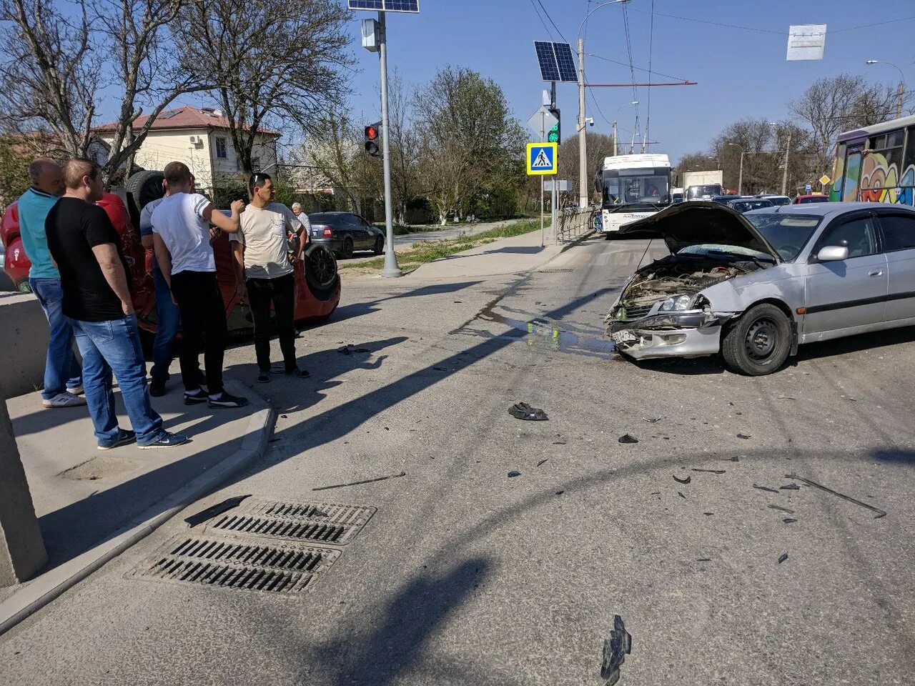 ДТП Симферополь вчера на Севастопольской. Автомобильные происшествия в Симферополе.