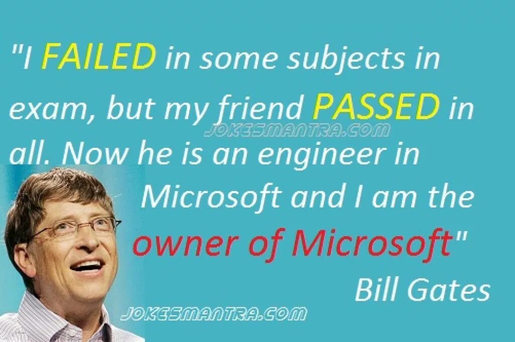 I failed cause
