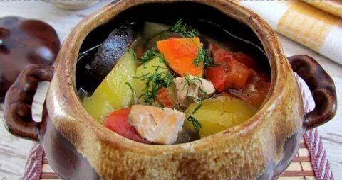 Горшочки с мясом и перцем