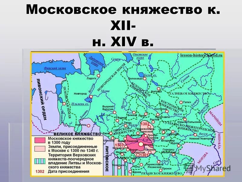 Московское княжество в начале 14 веке карта. Тест по истории усиление московского княжества