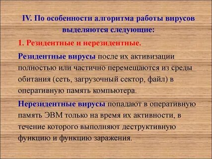 Резидентные антивирусные программы