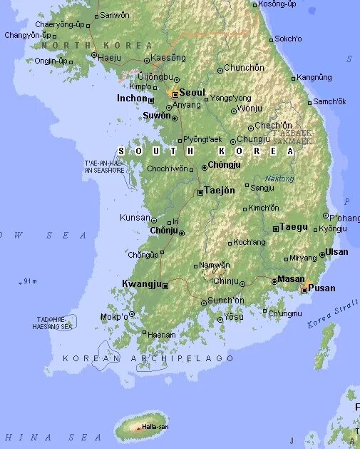 Южная корея географическое положение. Южная Корея с картой!. Южная Корея географическое положение карта.